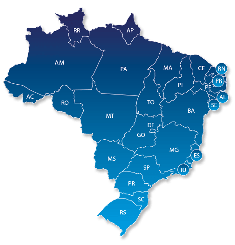 Mapa referente a disponibilidade de SIP Trunking no Brasil inteiro